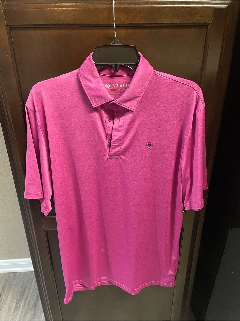 Ariat Men's Pink Performance Polo Shirt